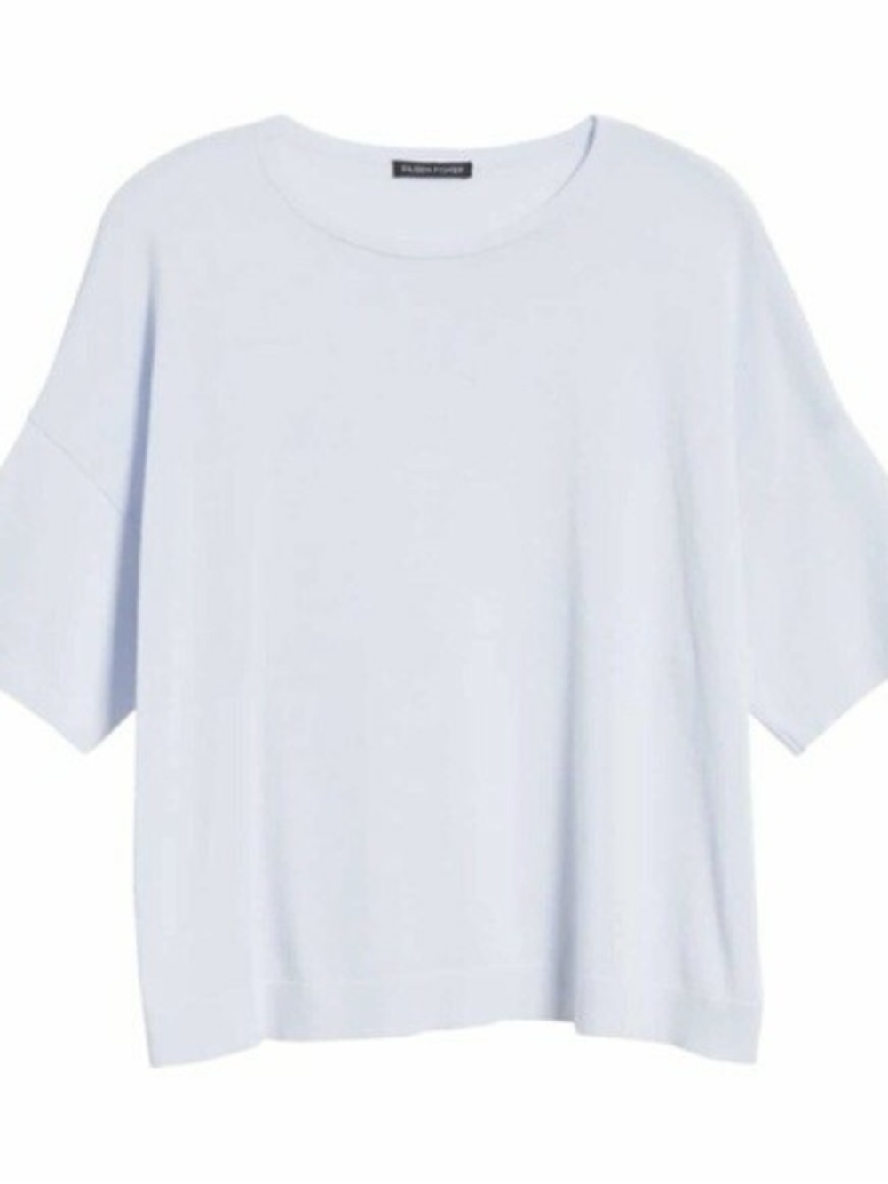Eileen Fisher Pale Blue Boxy Short Sleeve Top